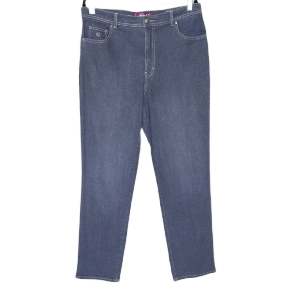 Gloria Vanderbilt Amanda Women's Size 14 Charcoal High-rise Boot Cut Jeans